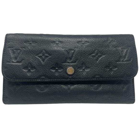 Louis Vuitton Handbags - Louis Vuitton Wallet Long Continental LV Empreinte Logo Black Leather Gold Zip